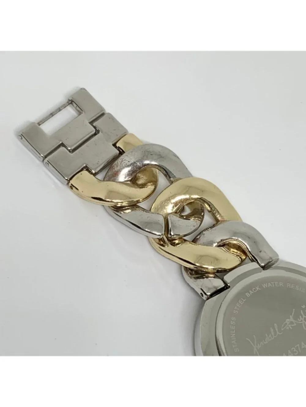 Kendall Kylie women’s watch gold silver tone 37mm rhinestones up to 6.5” running